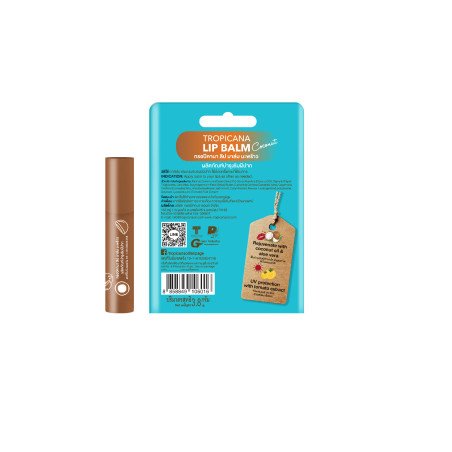 Tropicana椰子润唇膏棒 – 椰子味（无对羟基苯甲酸酯）4.5 克 泰国原产