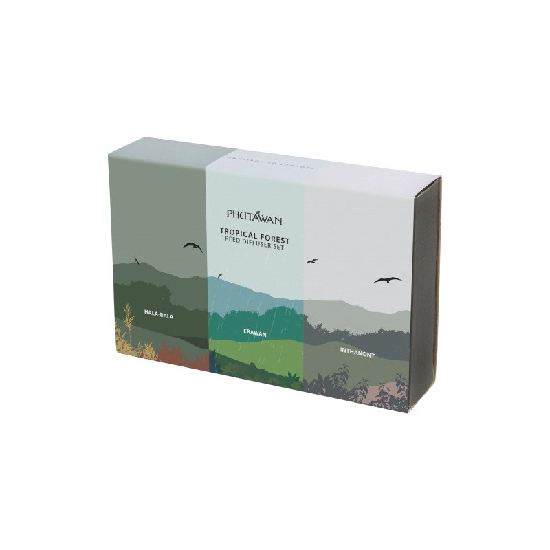 Coffret cadeau naturel : diffuseur de parfums de forêt tropicale de Thaïlande Coffret cadeau naturel : diffuseur de parfums de forêt tropicale de Thaïlande