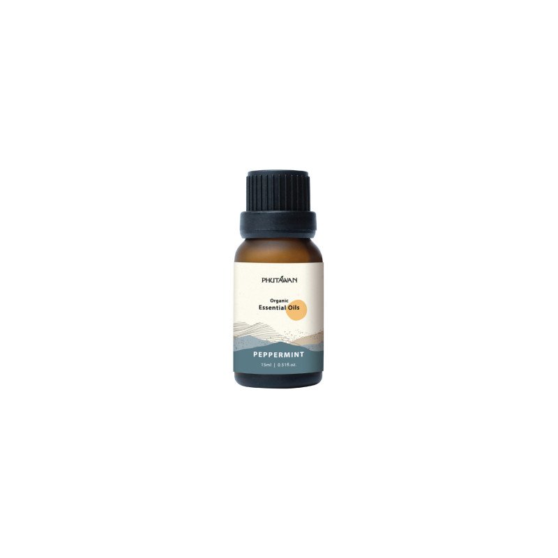 Huile essentielle de menthe poivrée pure bio 15 ml - Phutawan de Thaïlande Huile essentielle de menthe poivrée pure bio 15 ml - Phutawan de Thaïlande