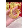 Sandblasted Gold Plated Three-Hoop Bangle - From Thailand