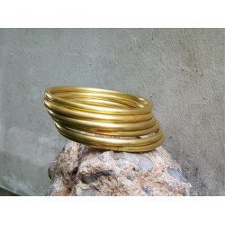 Solid Brass Bangle Bracelets - From Thailand