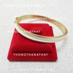 Enamel Om and Ganesha Bracelet - From Thailand