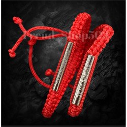 Red Braided Cord Amulet Bracelet - From Thailand