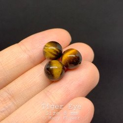 Authentic Thai Tiger Eye Stones - 8mm Beads (5-10)