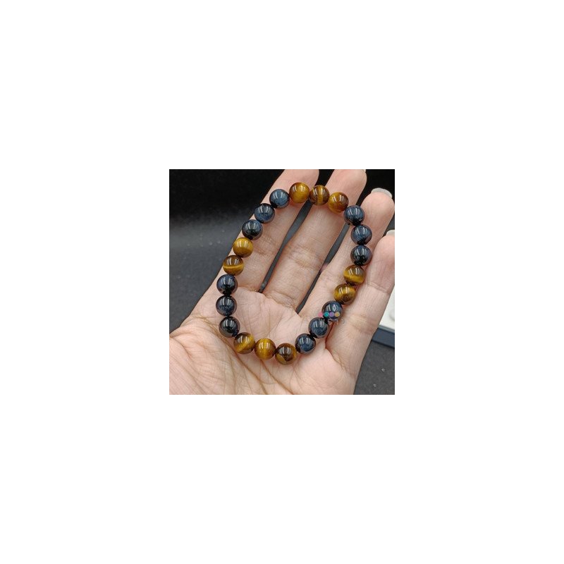 Blue & Gold Tiger’s Eye Bead Bracelet – Thailand