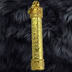 Gold Amulet with Koh Phet Talisman - From Thailand