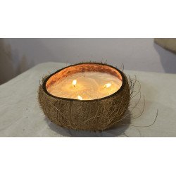 Coconut Shell Container for DIY Candle - Natural and Unique